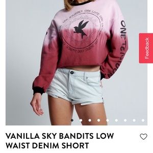 One teaspoon light wash denim shorts